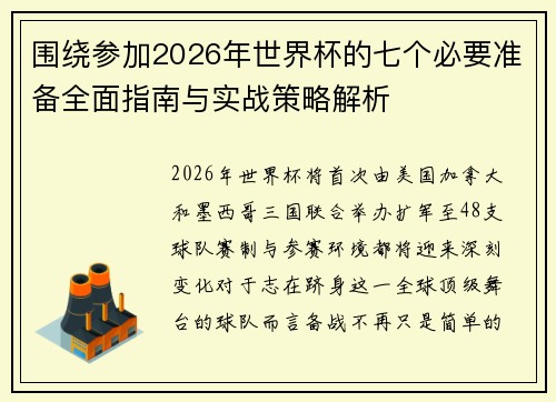 围绕参加2026年世界杯的七个必要准备全面指南与实战策略解析